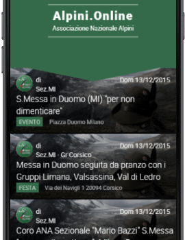 Nuova app della sezione Alpini di Milano